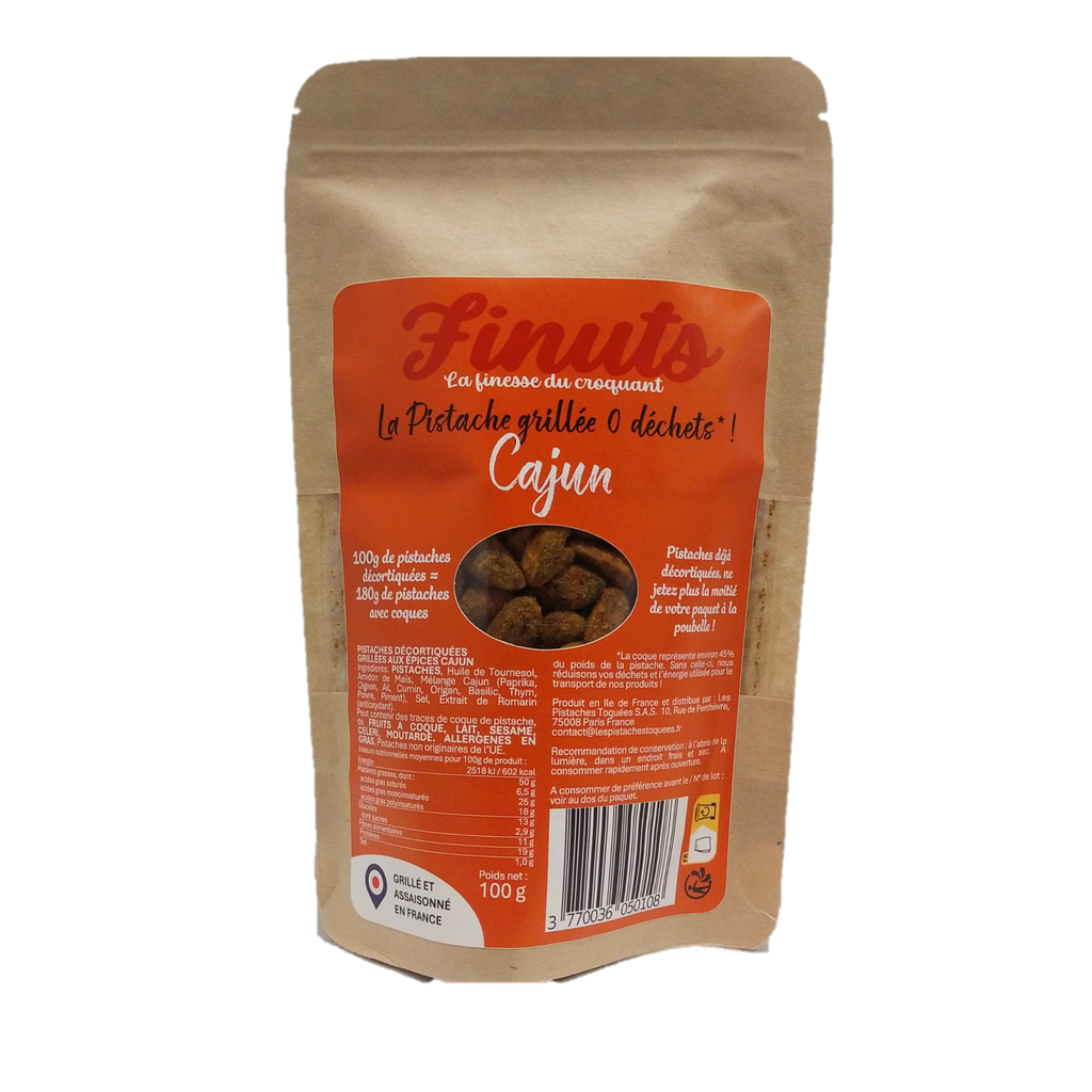 Pistaches Décortiquées Grillées aux Epices Cajun 1x 80g