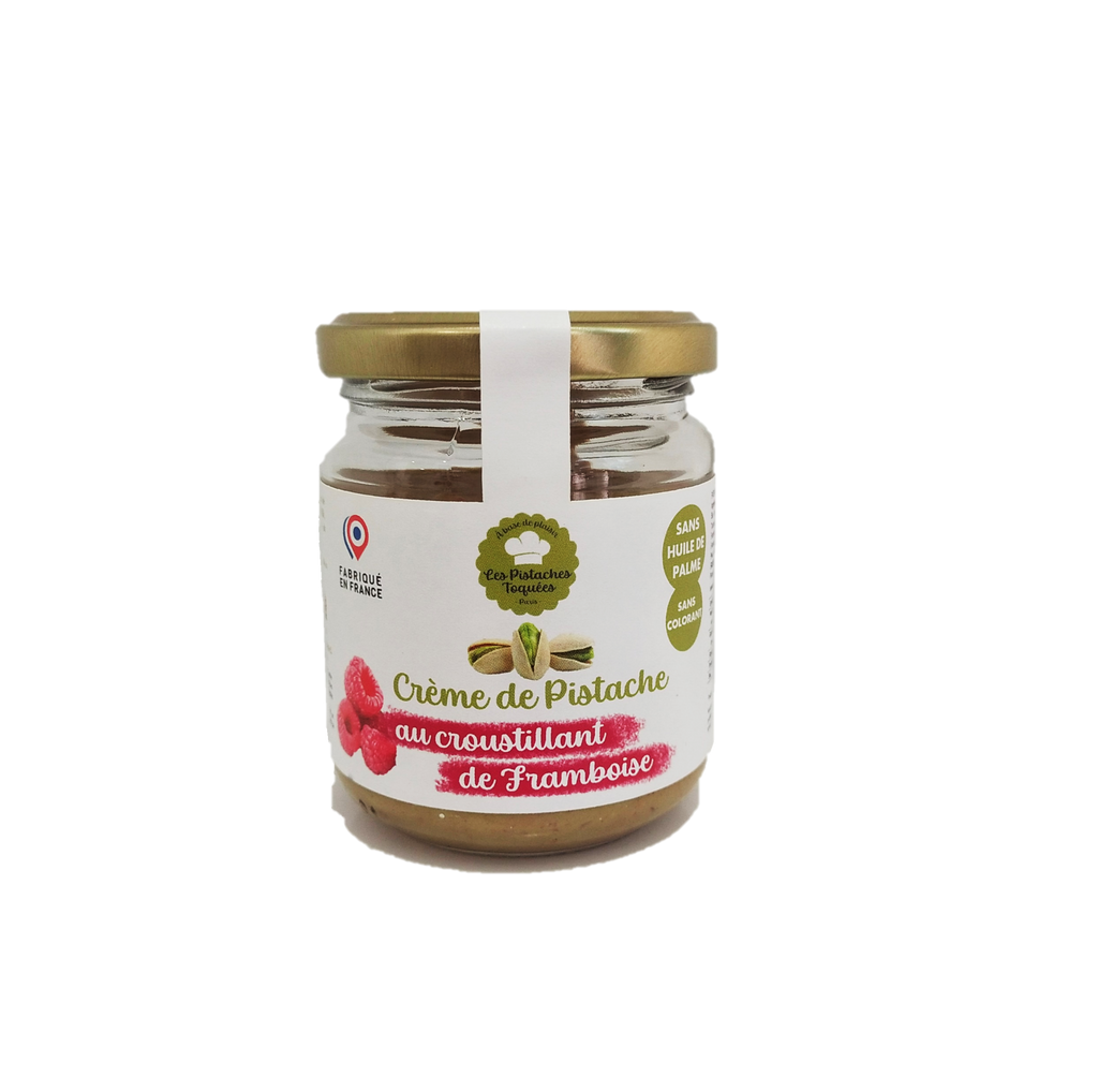 Pâte à tartiner Crème de Pistache au Croustillant de Framboise 1kg