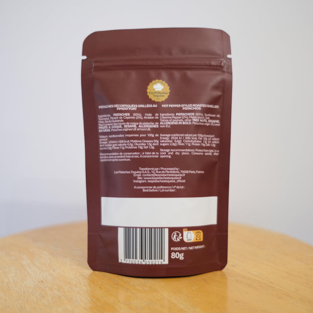 Pistaches Décortiquées Grillées au Piment Fort 1x 80g