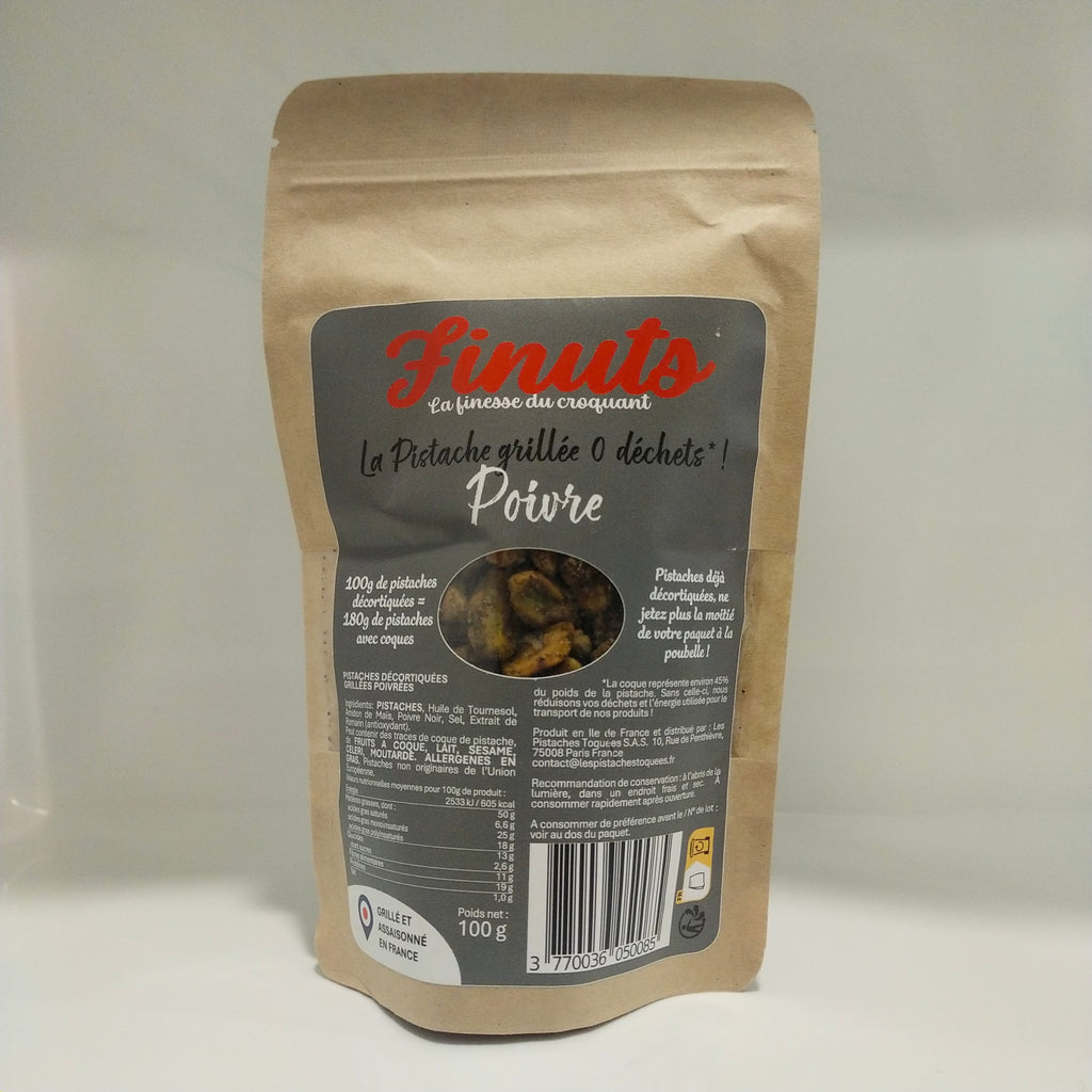 Pistaches Décortiquées Grillées Poivrées 12x 80g