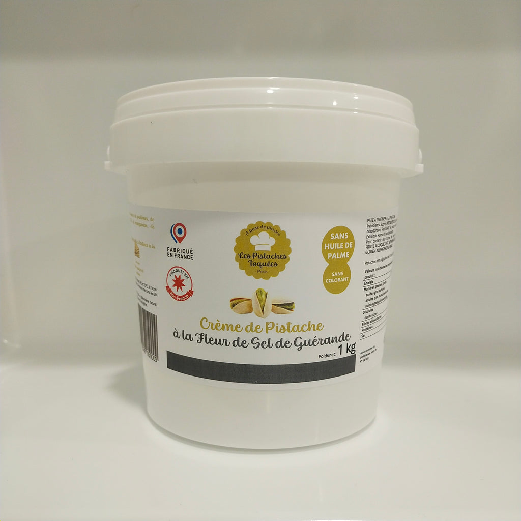Pâte à tartiner Crème de Pistache à la Fleur de Sel de Guérande 1kg
