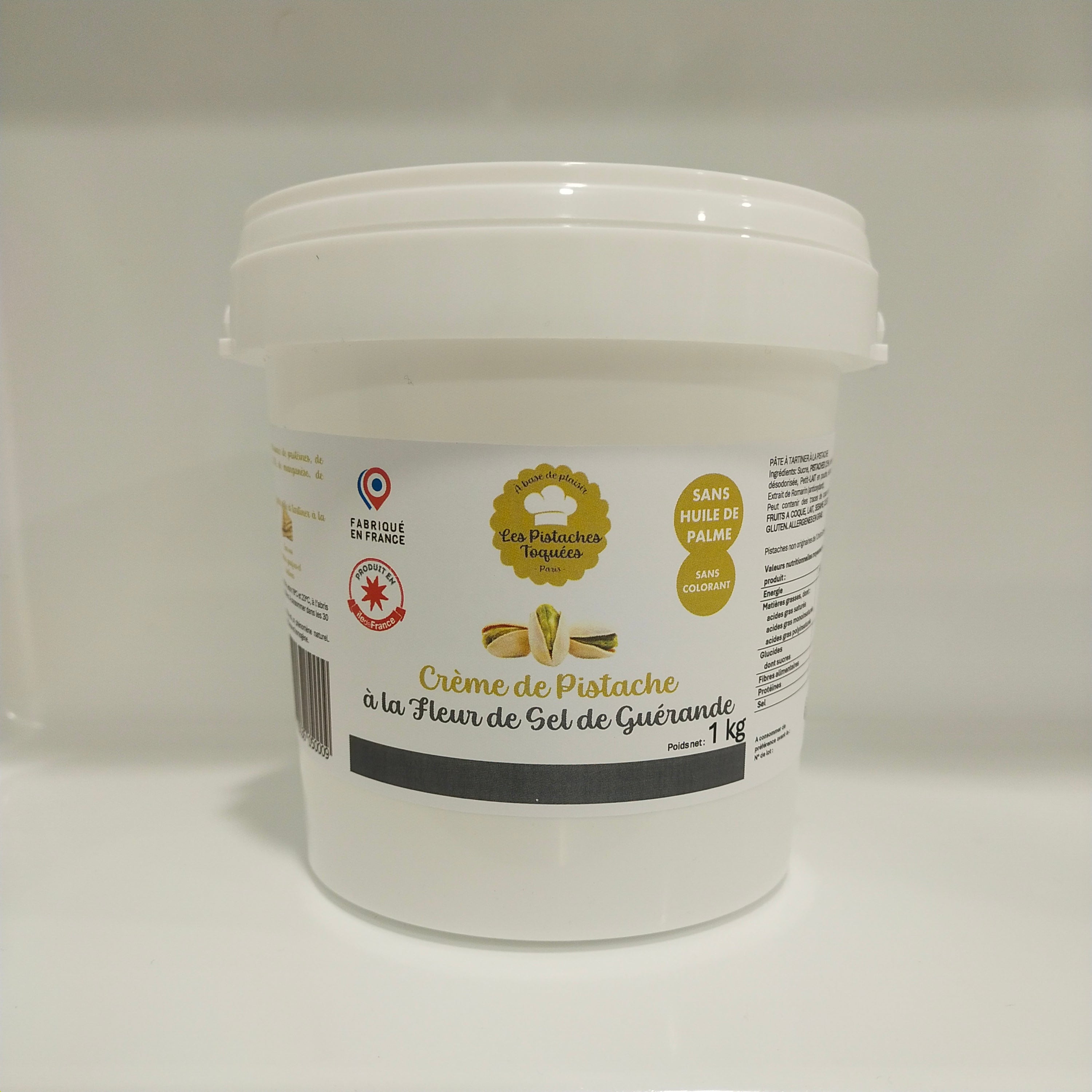 Pâte à tartiner Crème de Pistache à la Fleur de Sel de Guérande 1kg