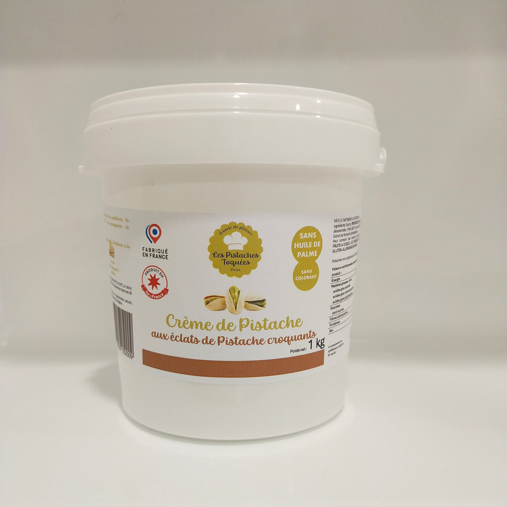 Pâte à tartiner Crème de Pistache aux éclats de pistache croquants 1kg
