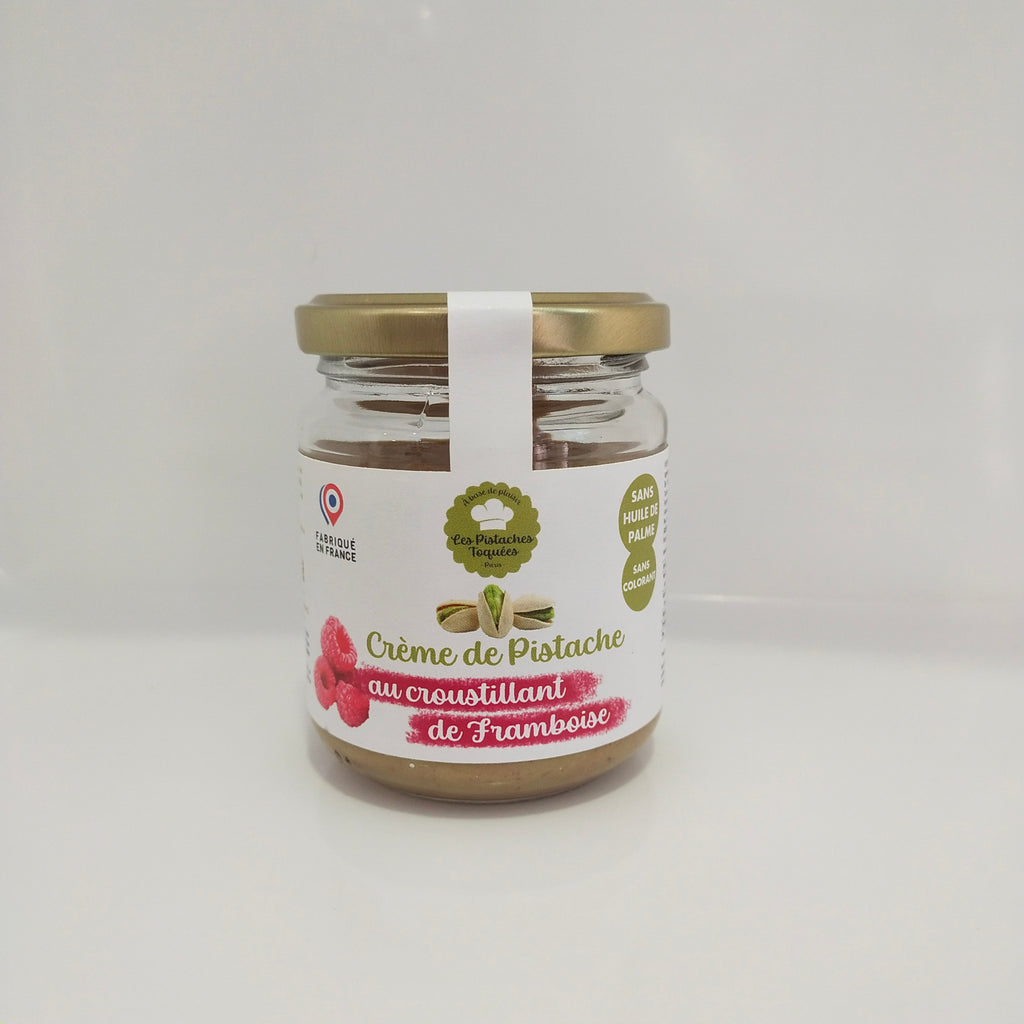 Pâte à tartiner Crème de Pistache au Croustillant de Framboise 1kg