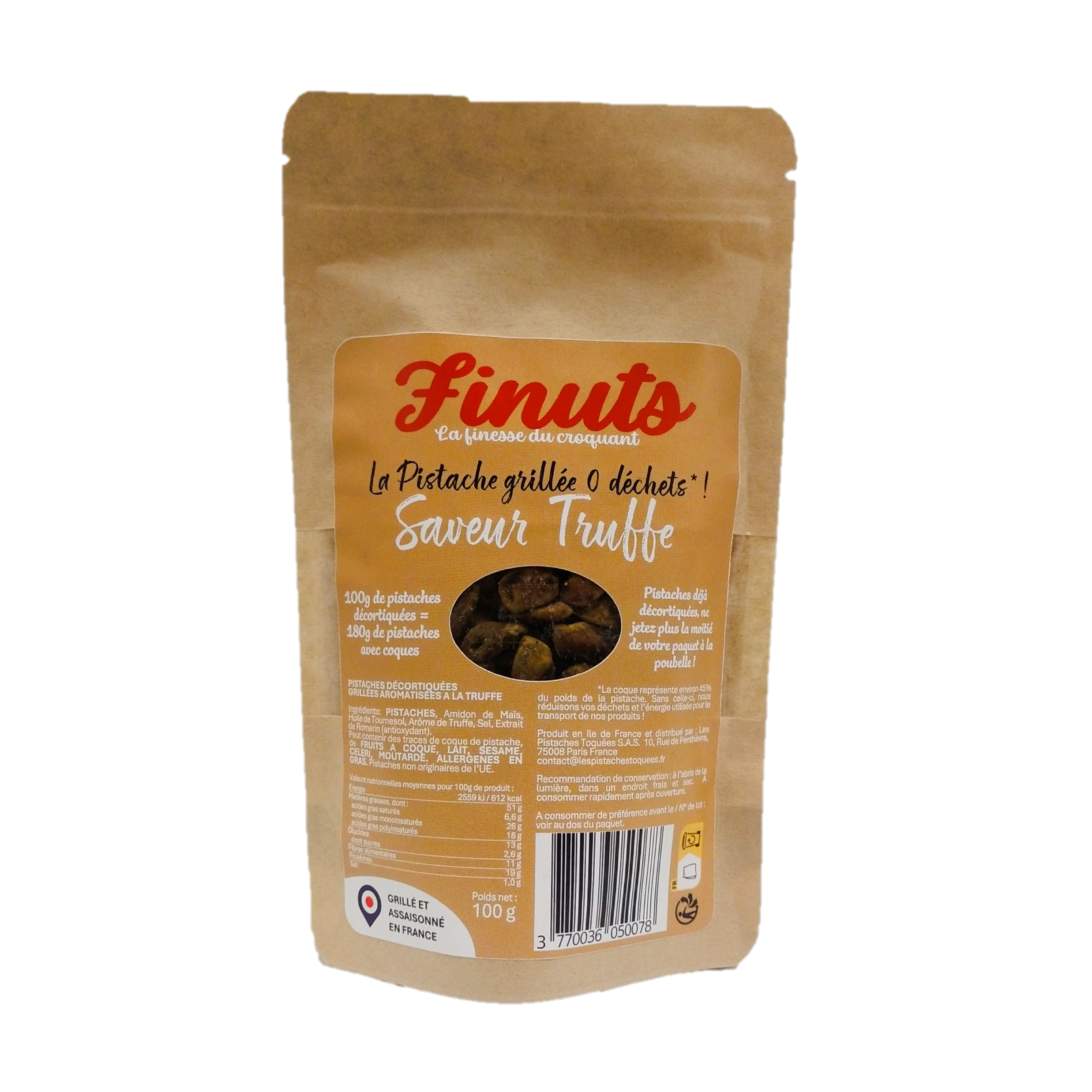 Pistaches Décortiquées Grillées aromatisées à la Truffe 1x 80g