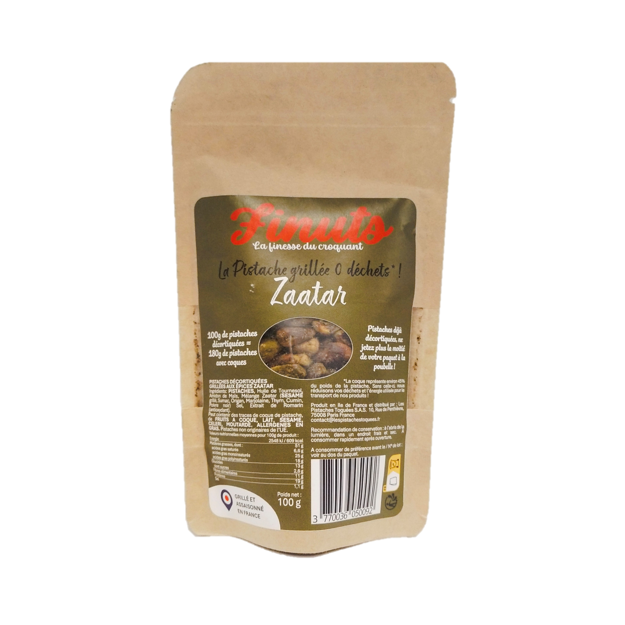 Pistaches Décortiquées Grillées aux Epices Zaatar 1x 80g