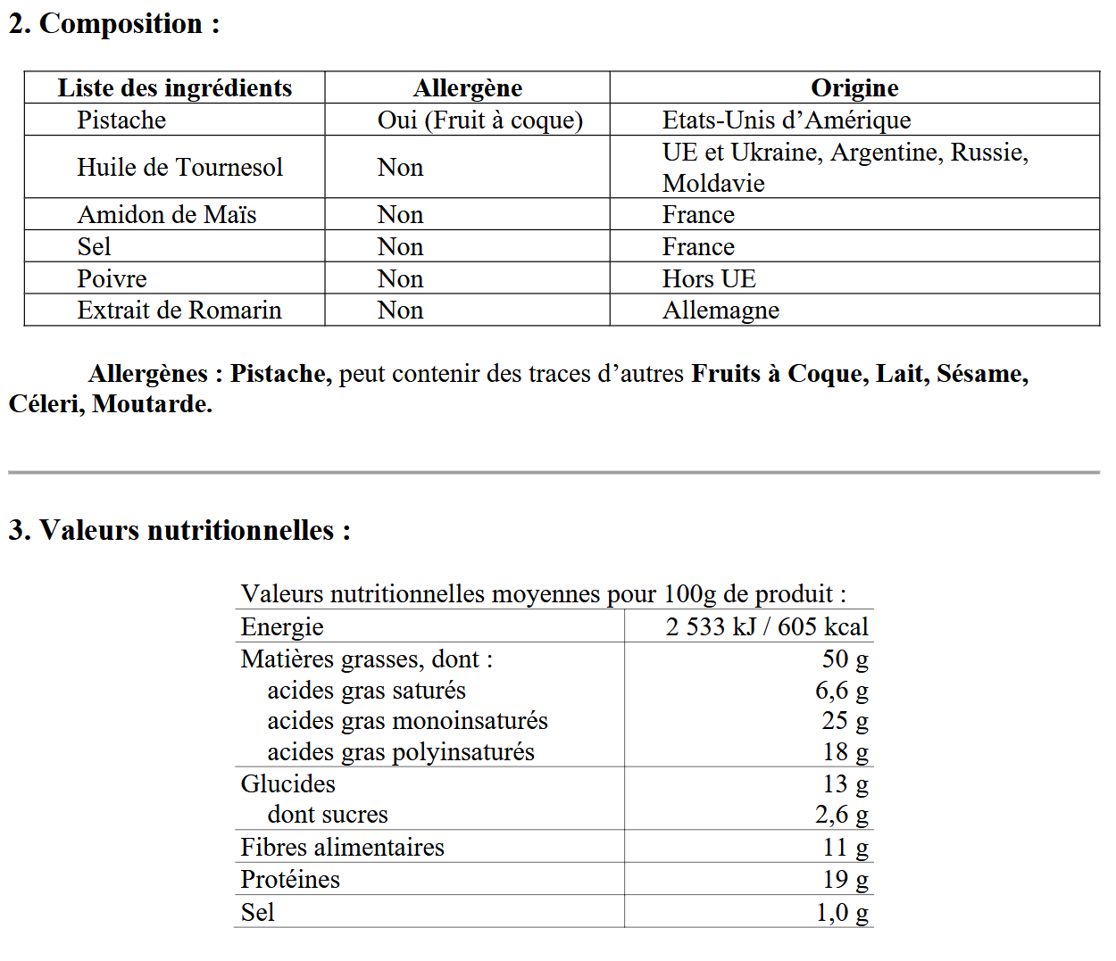 Pistaches Décortiquées Grillées Poivrées 1x 80g